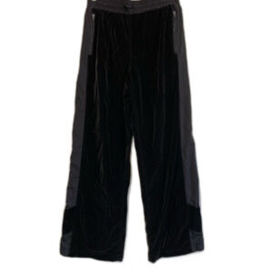 Free People Movement Morning to Midnight black velvet inset Athleisure pants xs